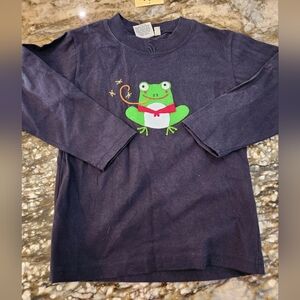 Charming Frog Long Sleeve Tee - Dark Blue